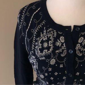 Tommy Hilfiger paisley print cotton cardigan S